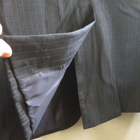 NWT ~ RRL ~ Gray PINSTRIPE 👀 Suit Top Blazer Sports Coat 38R (Slim Fit ) - Picture 7 of 8